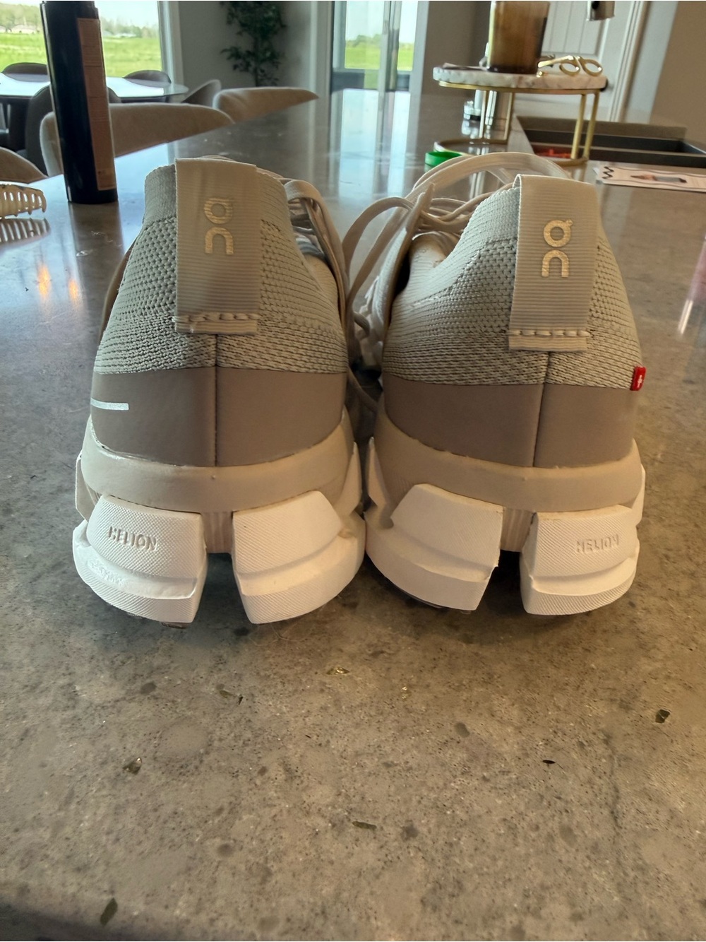 On Running Cloudswift Women's Athletic Shoes in Pale Beige and White - Picture 7 of 8